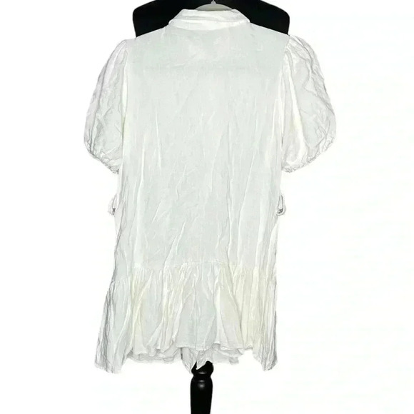 Walter Baker Linen Blend Balloon Sleeve Dress Size See Approximate Measu… - Picture 5 of 7